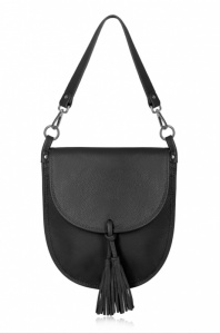Leather Saddle Bag - Black
